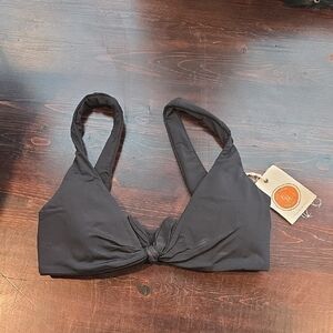Evie Swim Black Bikini Swim Top-Recyled Fabric, Eco Friendly, Women Owned